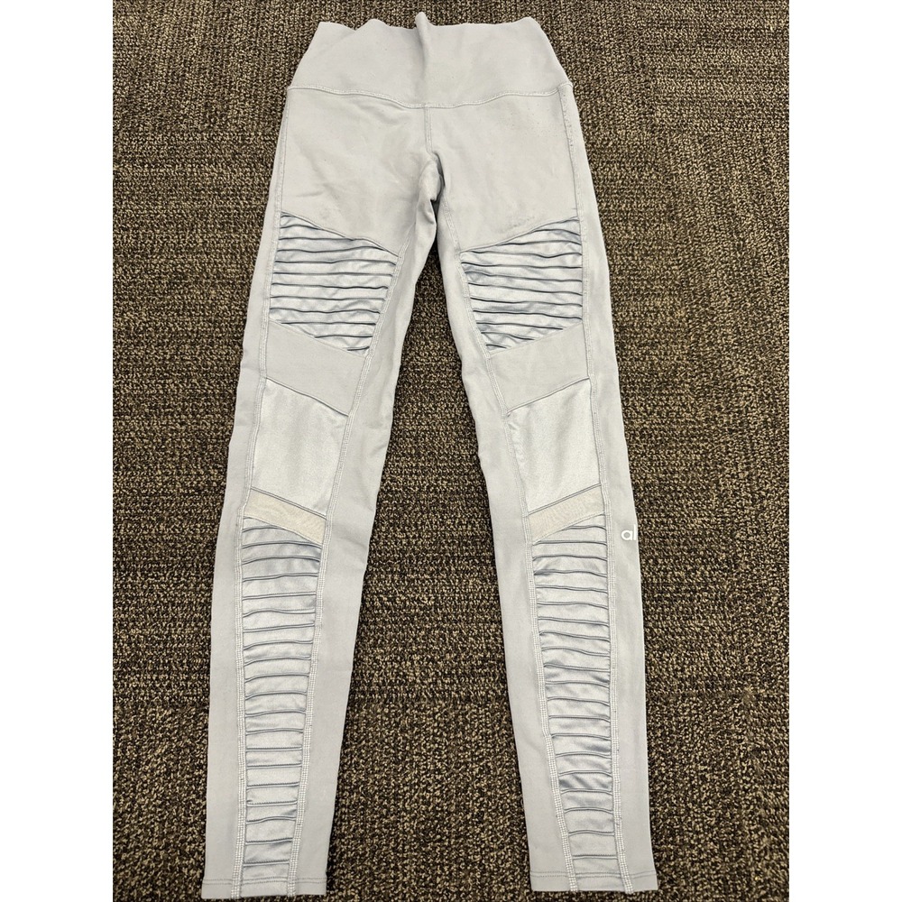 ALO Yoga Leggings size XSâ Blue Moto Stretch Pants
